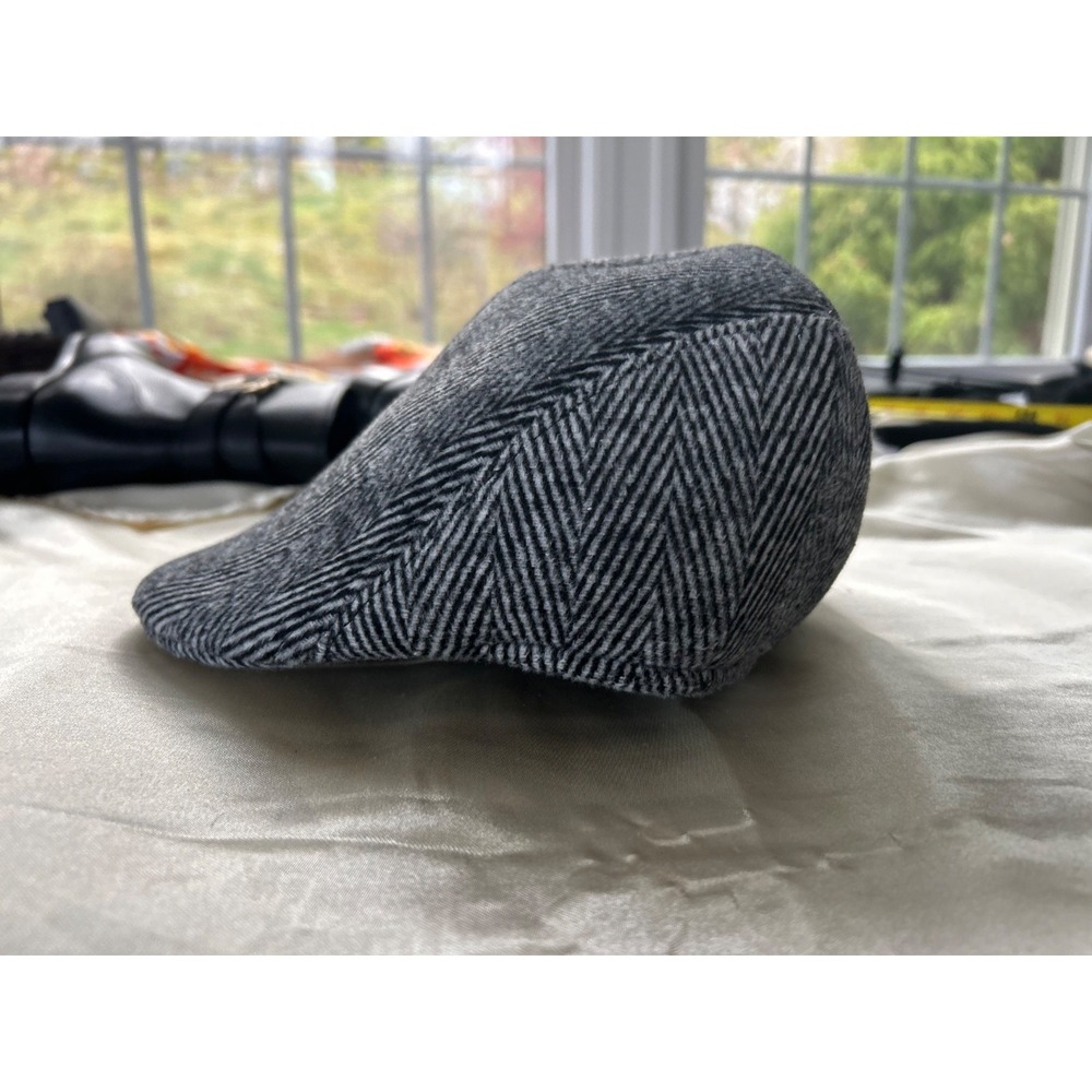 Old Man Gray Herringbone Newsboy Hat Size 56 cm EUC Peaky Blinders